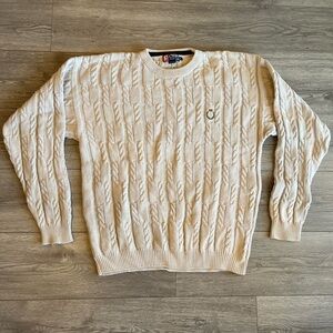 Chaps Ralph Lauren Men’s Crewneck Cotton Sweater Textured Grandpa XL